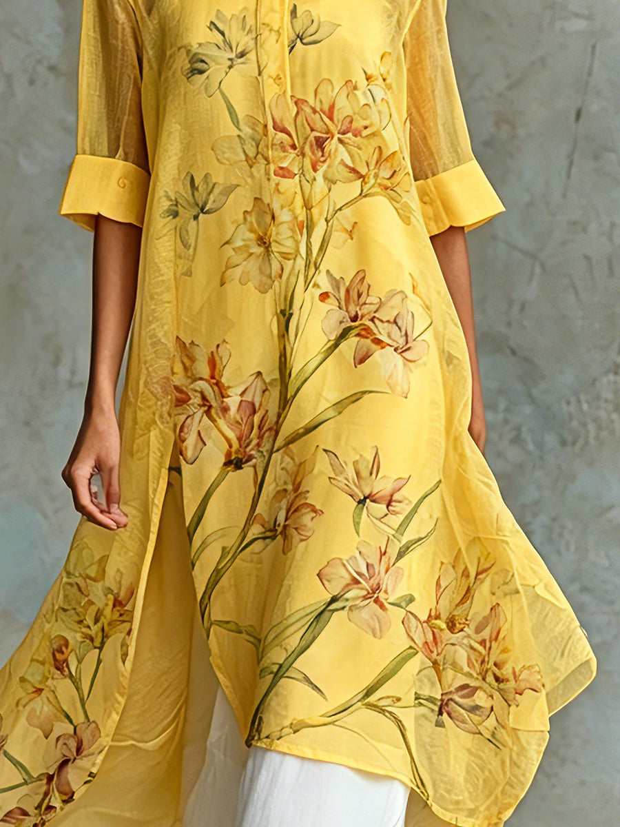 Margaux | Ensemble Robe Midi Fleurie