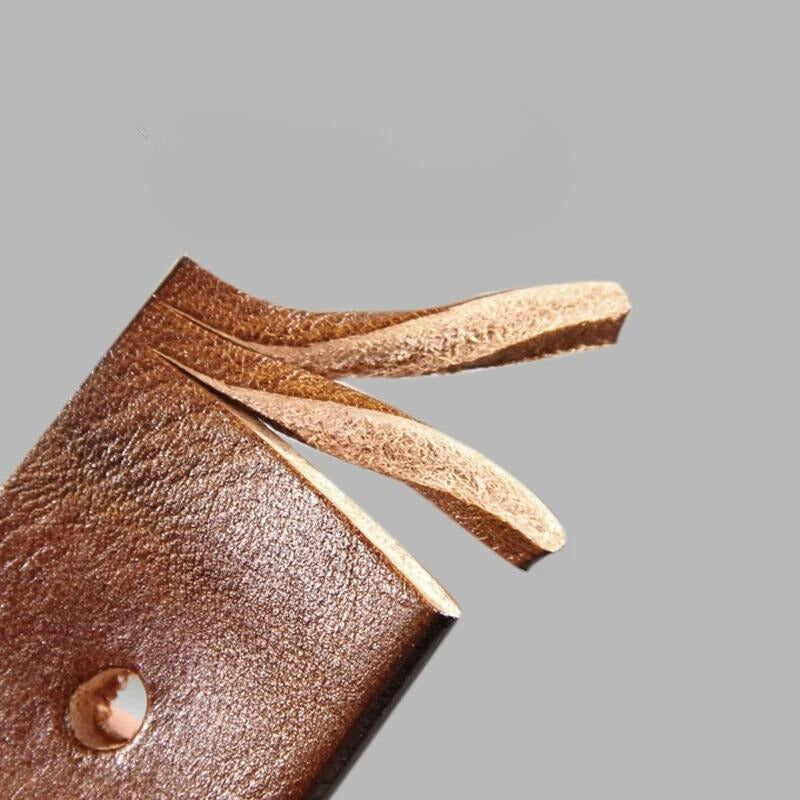 Ceinture homme en cuir de vachette véritable – Ceinture artisanale avec boucle en laiton massif pour jean et pantalon