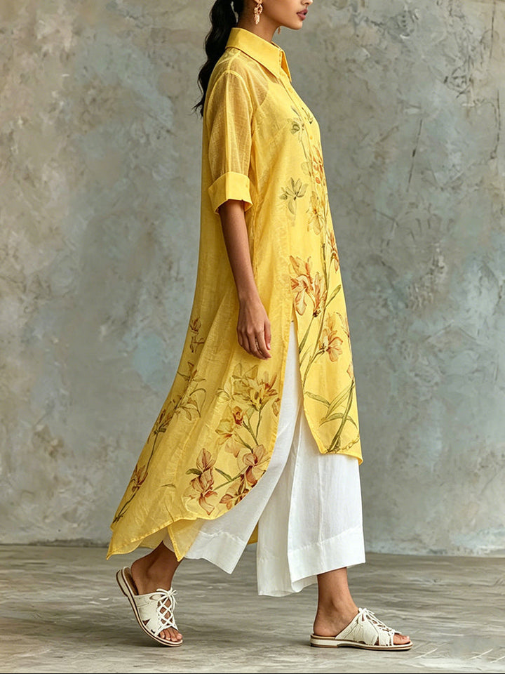 Margaux | Ensemble Robe Midi Fleurie