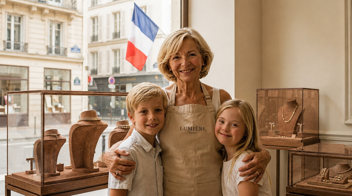 Amélie et ses petits-enfants, Paris.