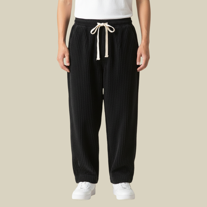 Pantalon Homme en Velours Côtelé Confortable – Taille Élastique avec Poches