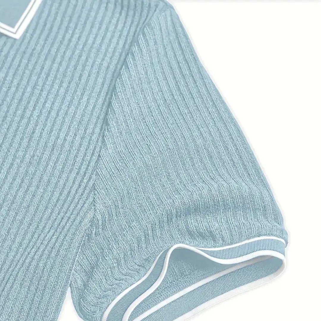 Polo Homme Slim Texturé – Finition Contrastée Élégante