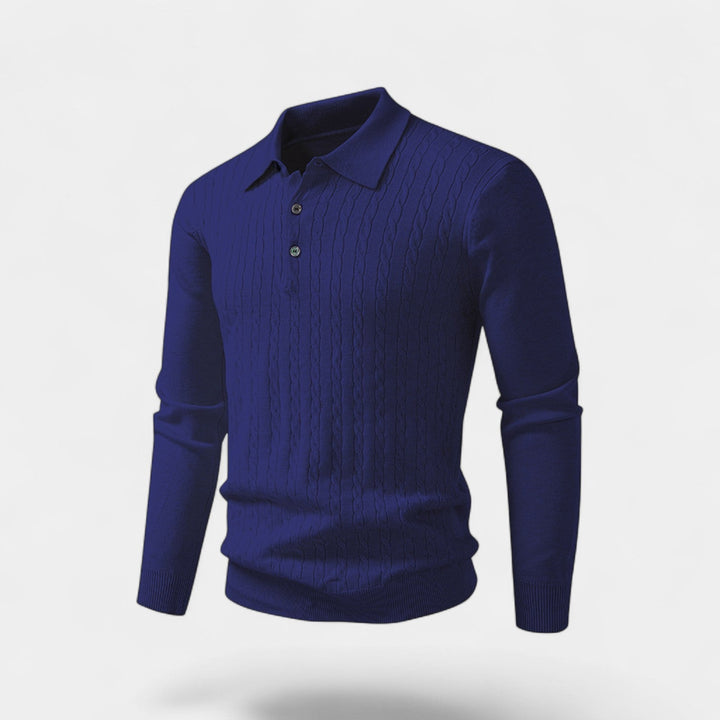Polo homme maille coton - Élégance torsadée