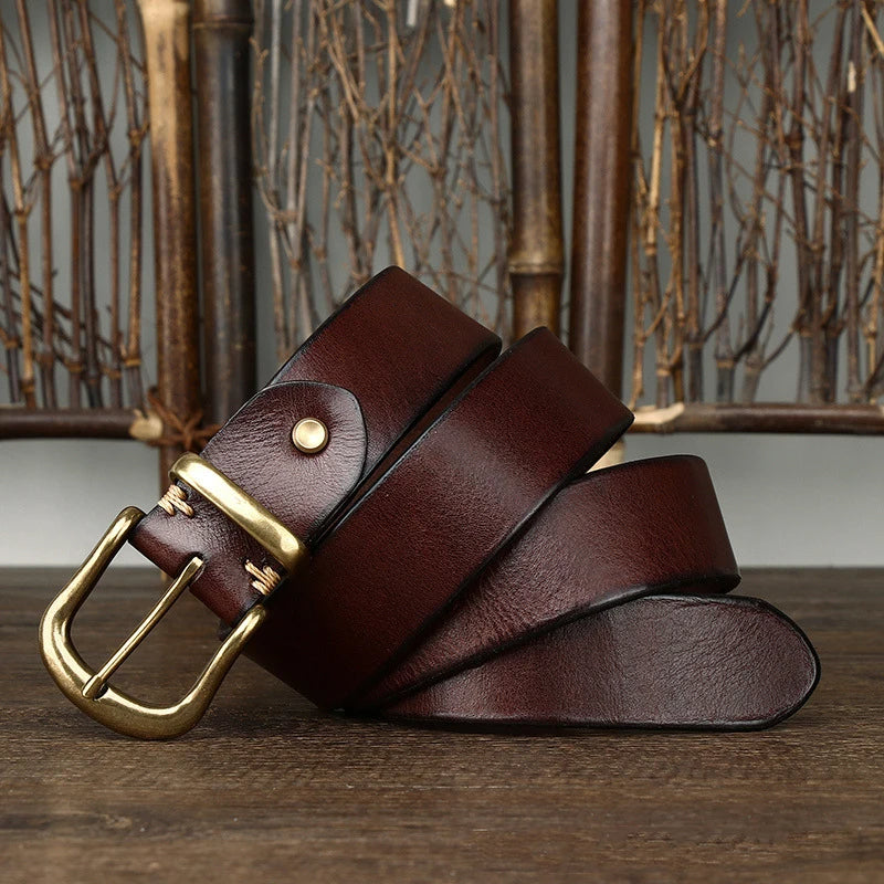 Ceinture Classique Ares en Cuir Fait Main – Style Premium Durable Décontracté et Formel