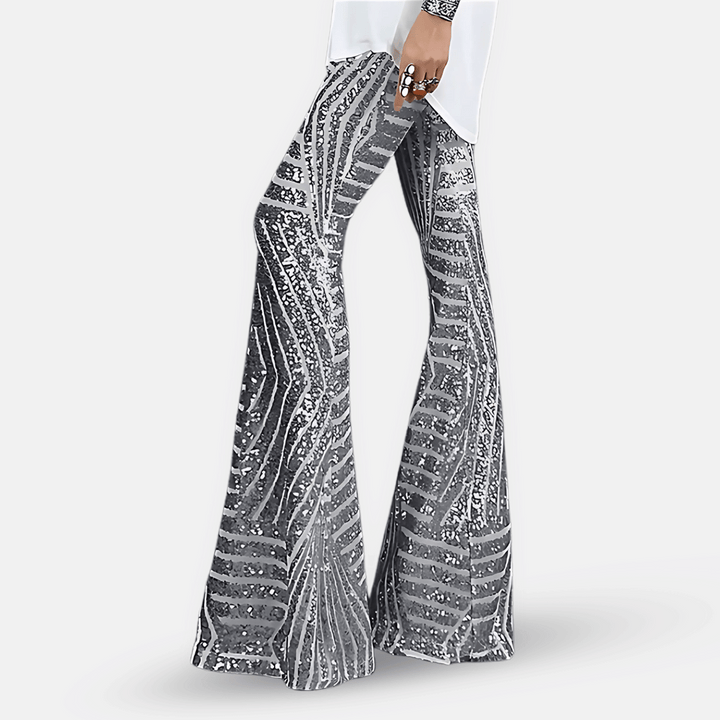 Pantalon Évasé à Sequins