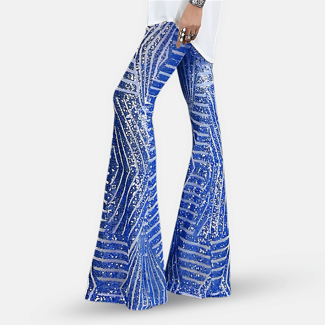 Pantalon Évasé à Sequins
