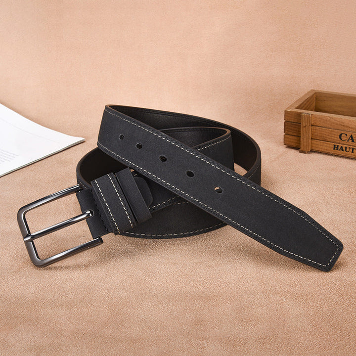 Ceinture en daim pour homme avec boucle ardillon – Style décontracté et professionnel résistant