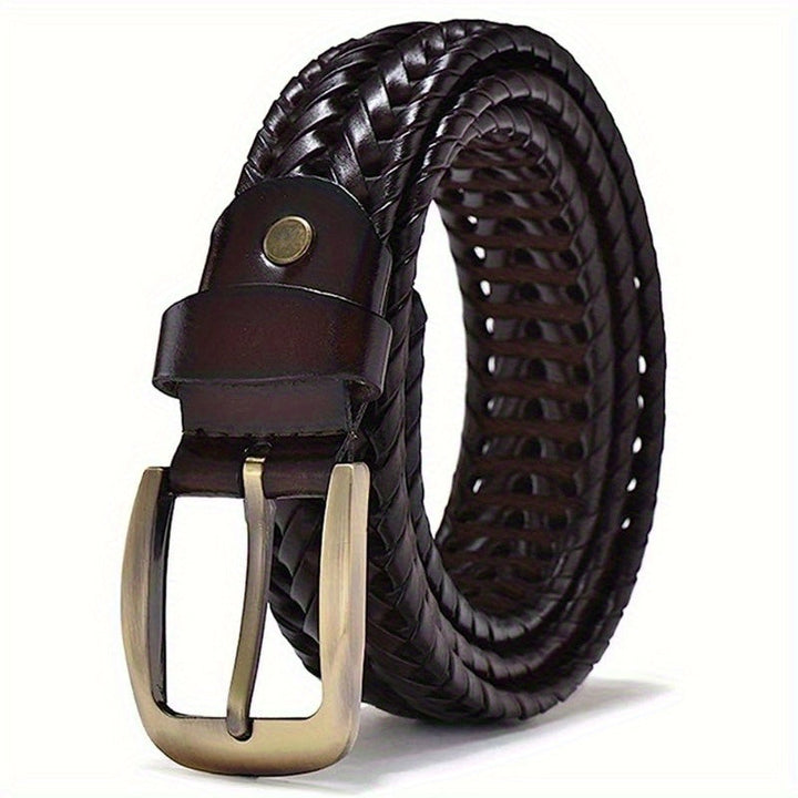 Ceinture Homme en Cuir Tressé Premium - Accessoire Décontracté Élégant