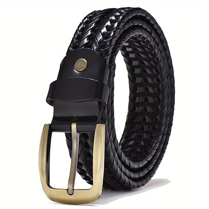Ceinture Homme en Cuir Tressé Premium - Accessoire Décontracté Élégant