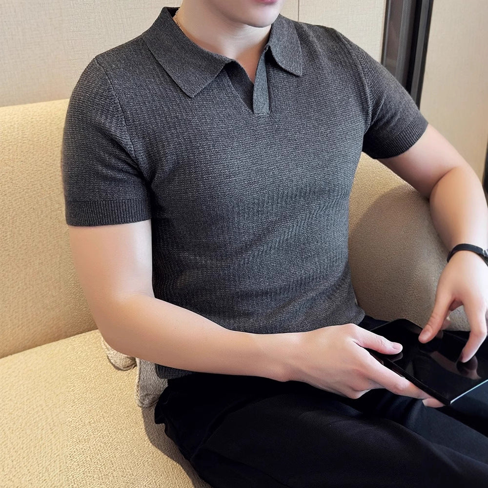 Polo Homme en Maille de Coton – Coupe Slim