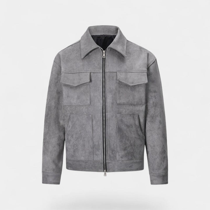 Veste homme daim coupe-vent – Luxe rétro casual