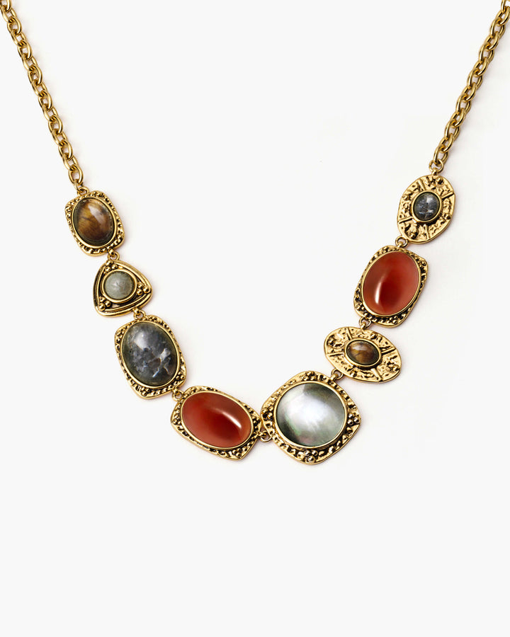 Collier Athéna en métal doré