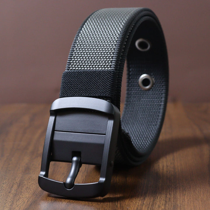 Ceinture en nylon rotative pour homme – Style polyvalent à boucle à ardillon double face