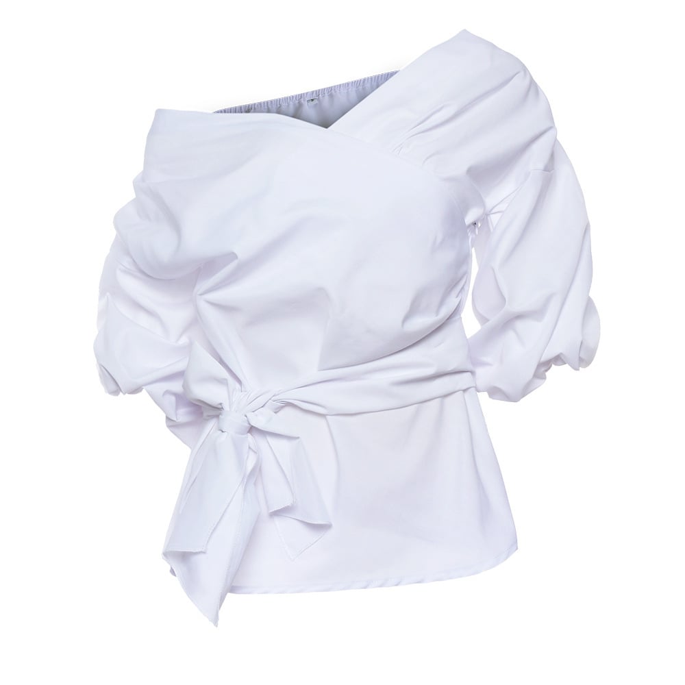 Blouse en Coton Portefeuille Élégante Femmes – Féminine, Flatteur, Polyvalente
