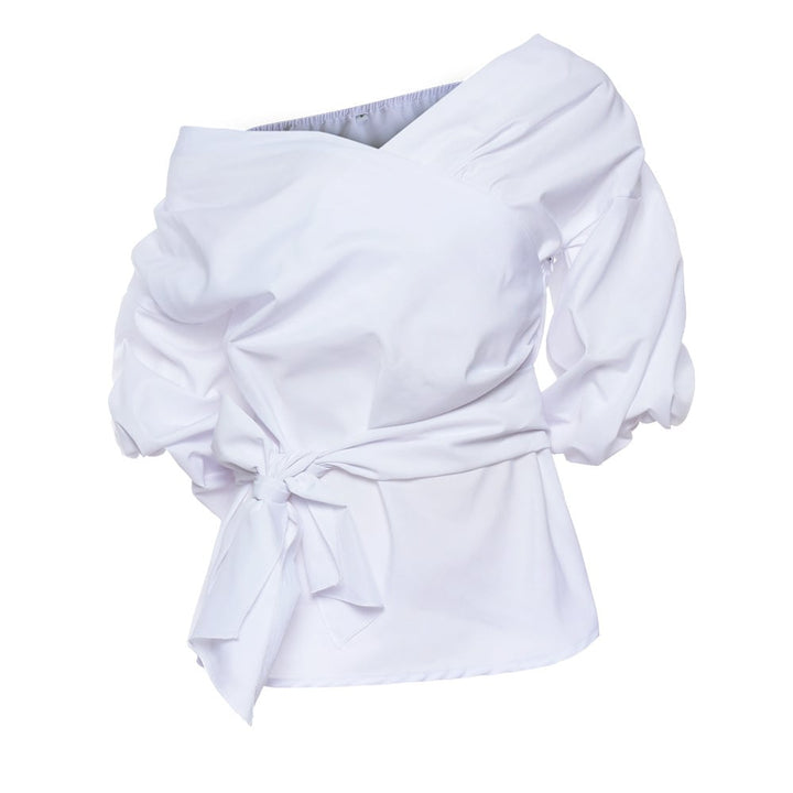 Blouse en Coton Portefeuille Élégante Femmes – Féminine, Flatteur, Polyvalente