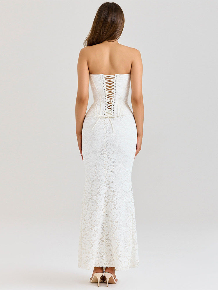Vivienne Robe Bustier Halter Drapée