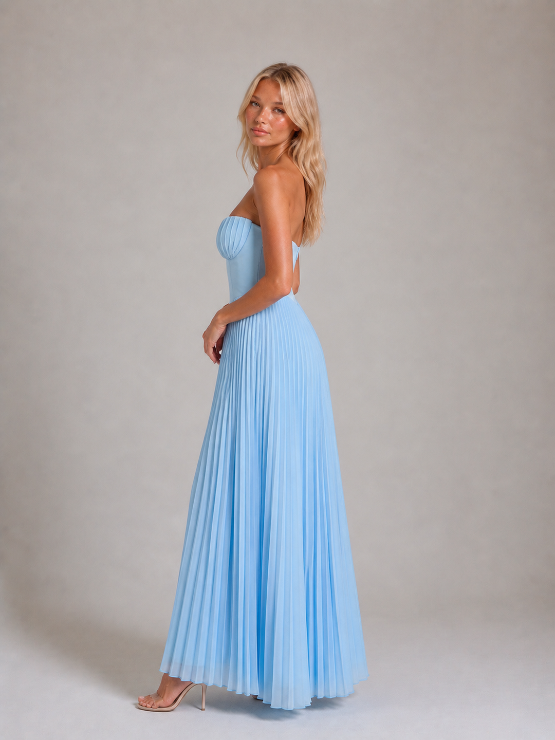 Éloise Robe Bustier Plissée