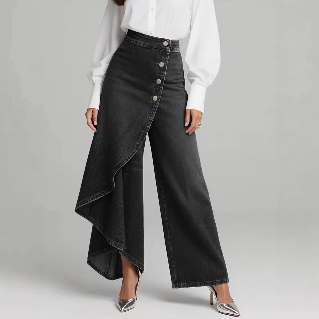 Pantalon Faux Denim Femme