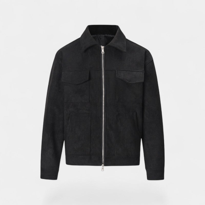 Veste homme daim coupe-vent – Luxe rétro casual
