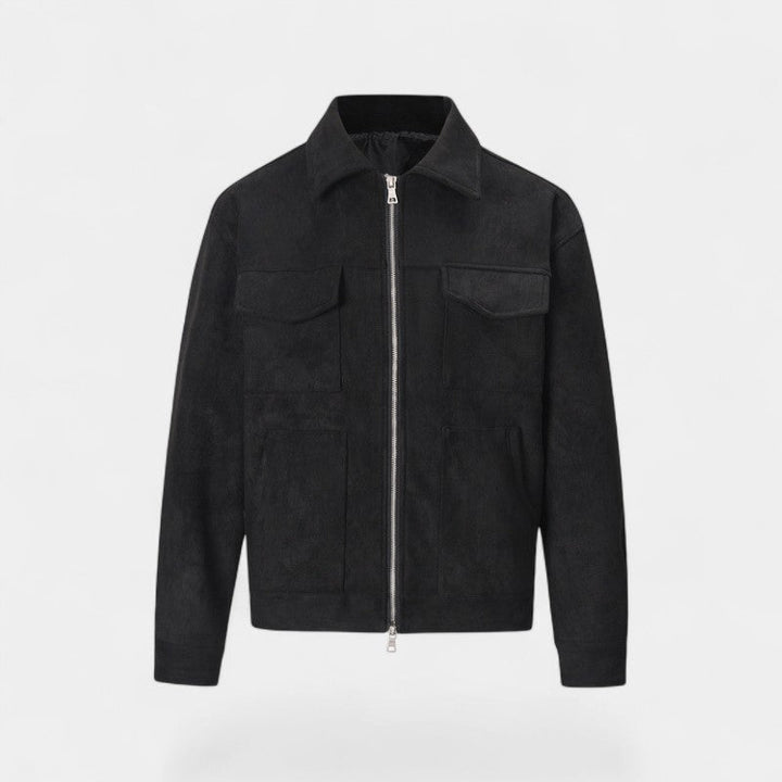 Veste homme daim coupe-vent – Luxe rétro casual