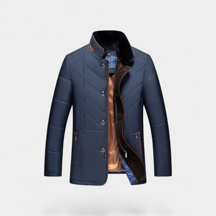 Manteau matelassé homme coton – Col montant minimaliste