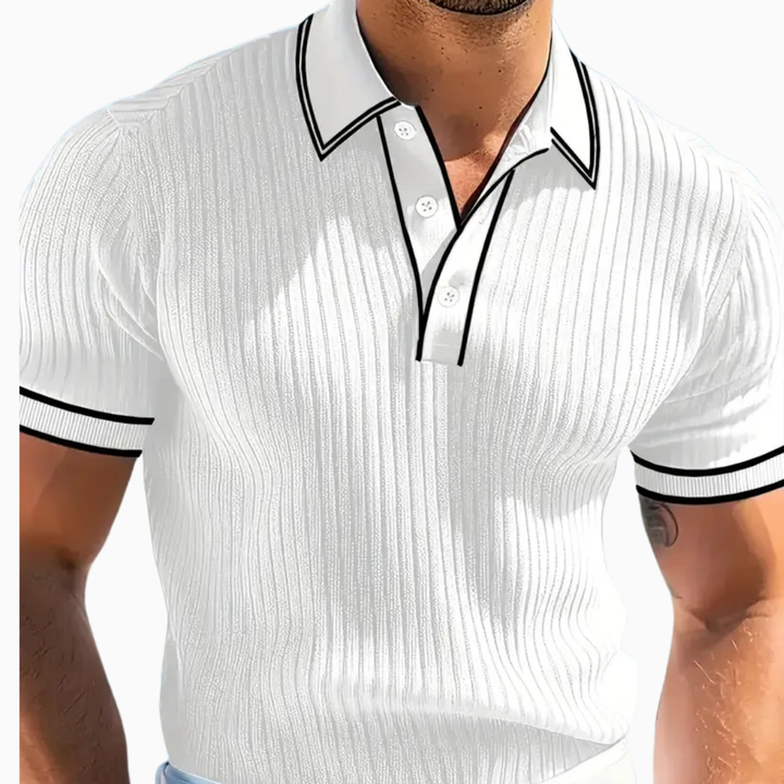 Polo Homme Slim Texturé – Finition Contrastée Élégante