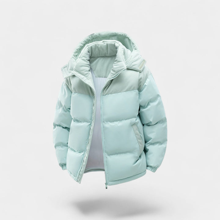 Doudoune homme à capuche coton amovible – épaissie, raffinée, silhouette hivernale