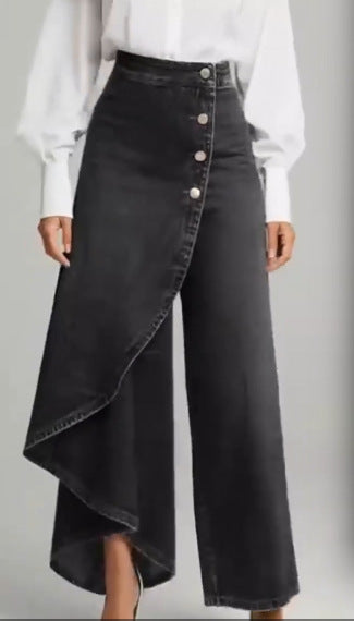 Pantalon Faux Denim Femme