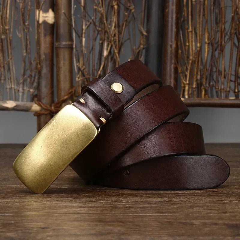 Ceinture Hercules à Boucle en Laiton – Accessoire Polyvalent Décontracté et Formel