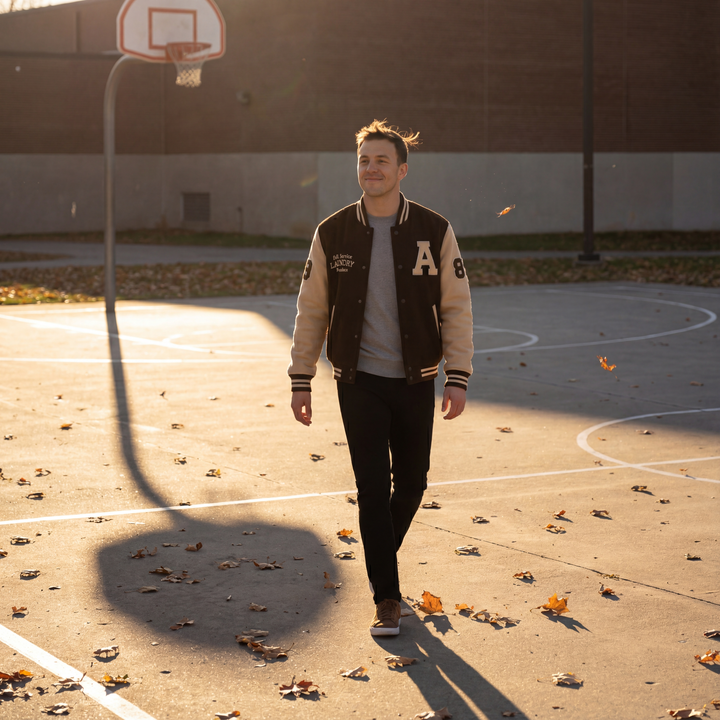 Veste Varsity en Cachemire Homme