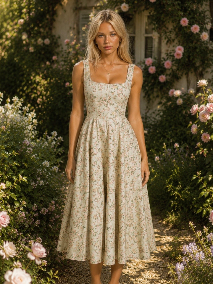 Élodie Robe Fleurie Évasée