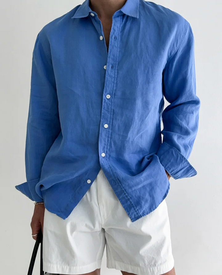 Chemise Homme Légère Boutonnée – Manches Longues Coupe Décontractée