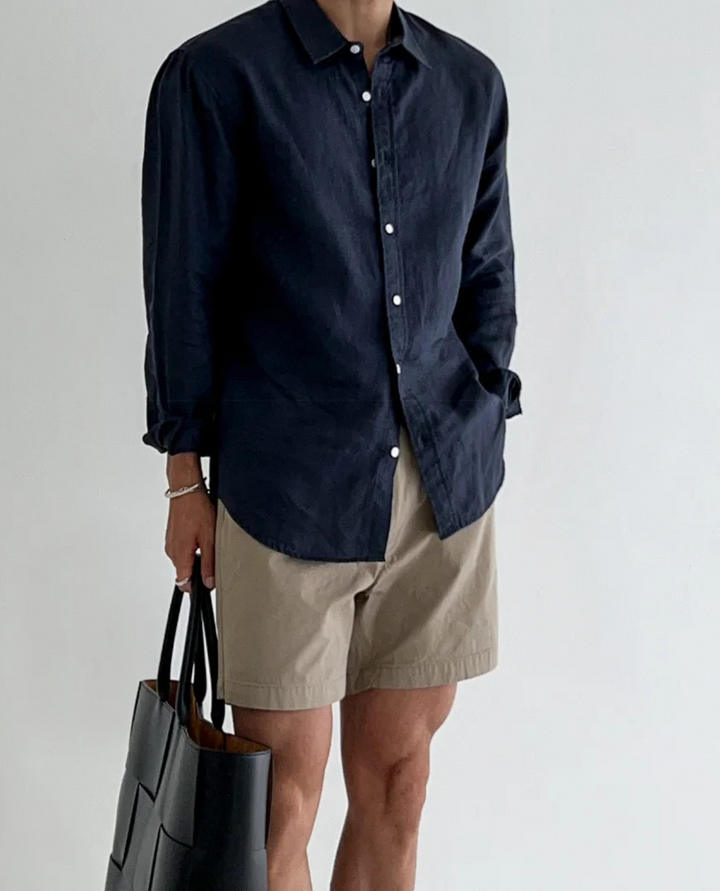 Chemise Homme Légère Boutonnée – Manches Longues Coupe Décontractée