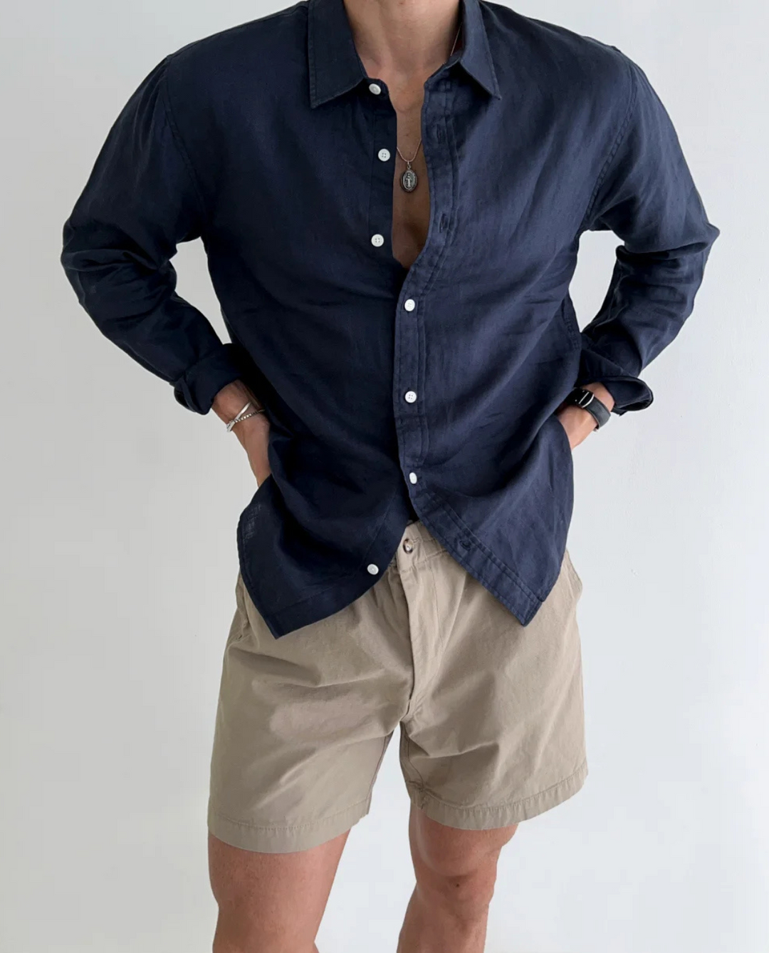 Chemise Homme Légère Boutonnée – Manches Longues Coupe Décontractée