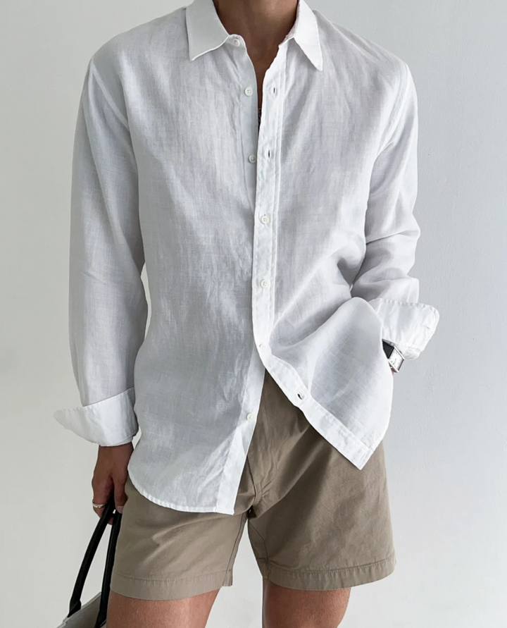 Chemise Homme Légère Boutonnée – Manches Longues Coupe Décontractée