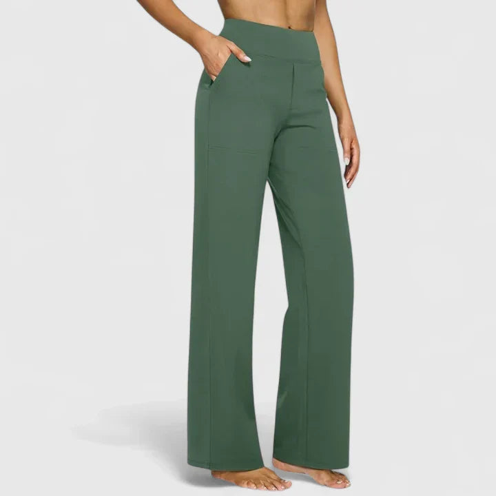 Pantalon Taille Haute Droite