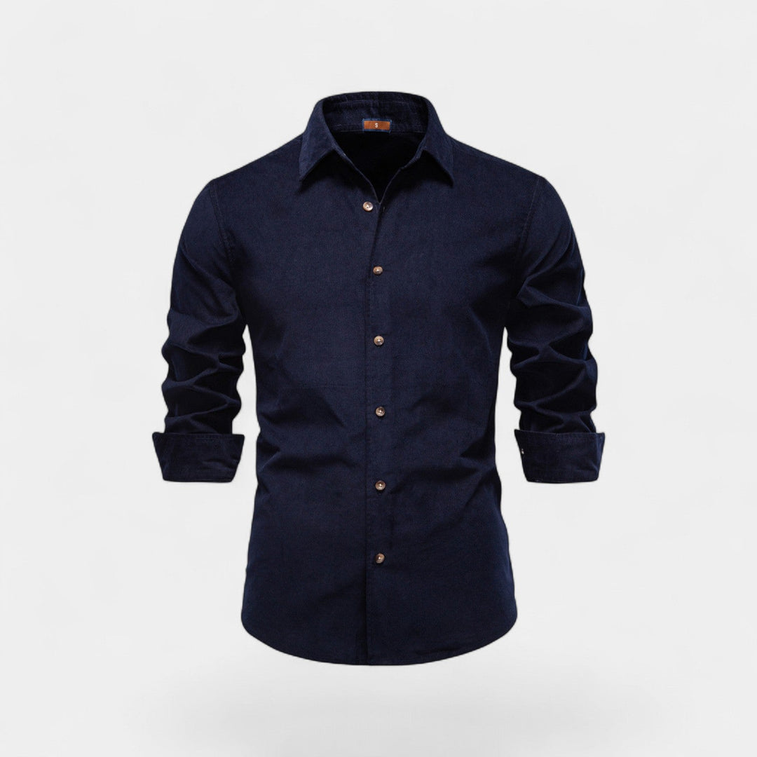 Chemise homme coton velours côtelé – Business casual raffiné
