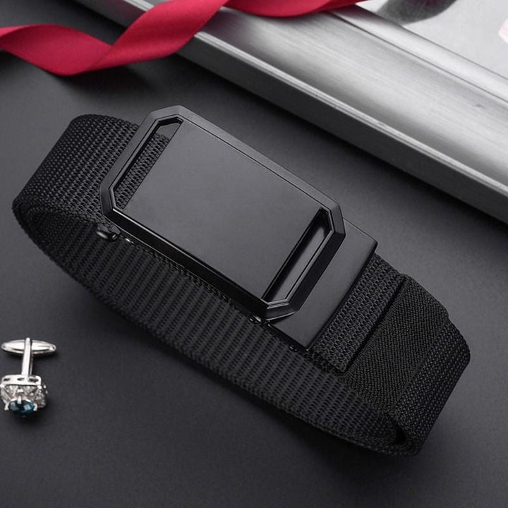 Ceinture en toile nylon durable pour homme – Boucle automatique sans dents style outdoor