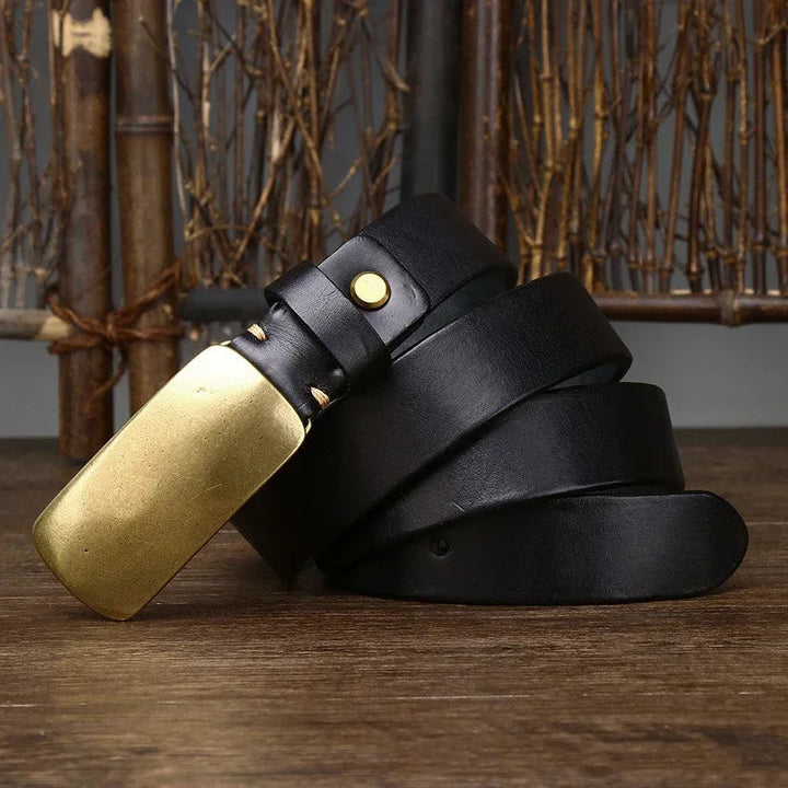 Ceinture Hercules à Boucle en Laiton – Accessoire Polyvalent Décontracté et Formel