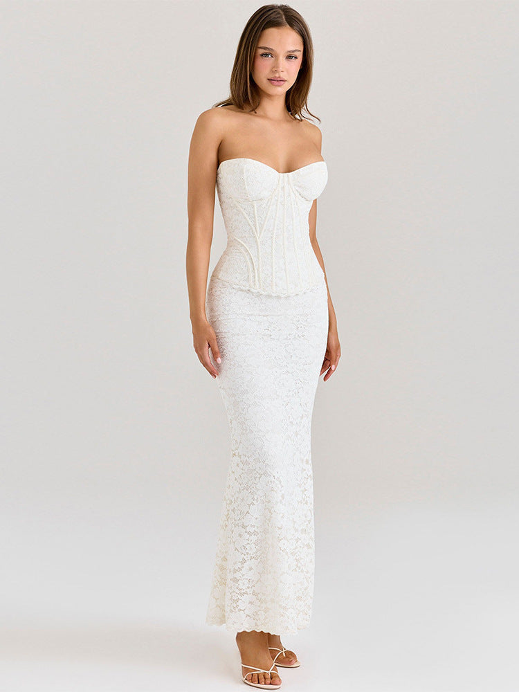 Vivienne Robe Bustier Halter Drapée