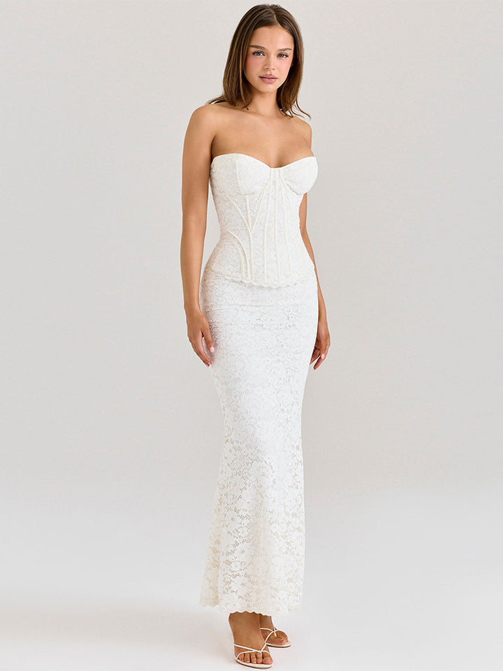 Vivienne Robe Bustier Halter Drapée