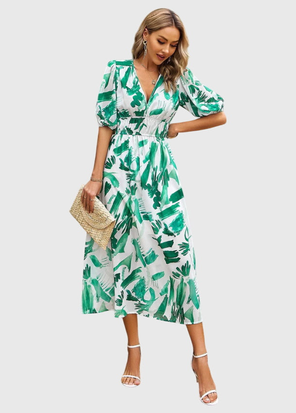 Merlin | Robe Midi Florale Flatteuse