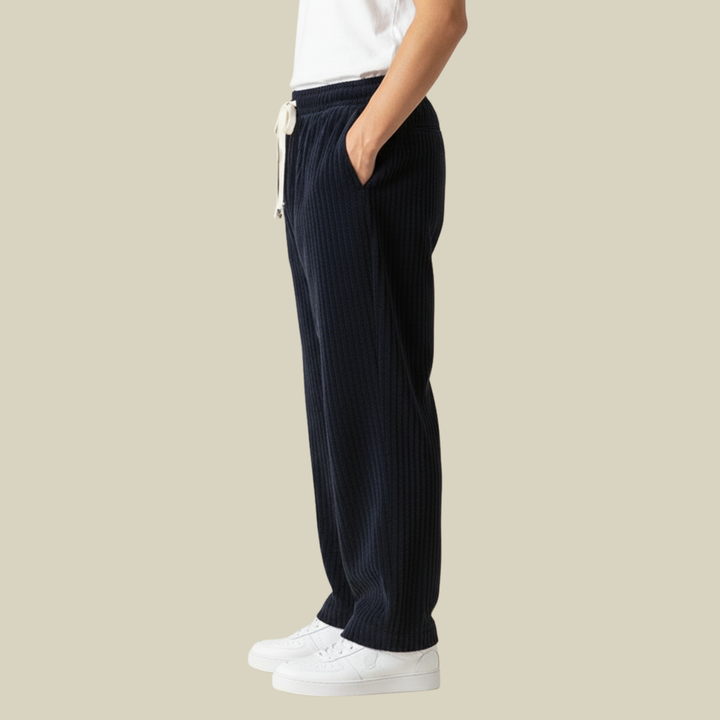 Pantalon Homme en Velours Côtelé Confortable – Taille Élastique avec Poches