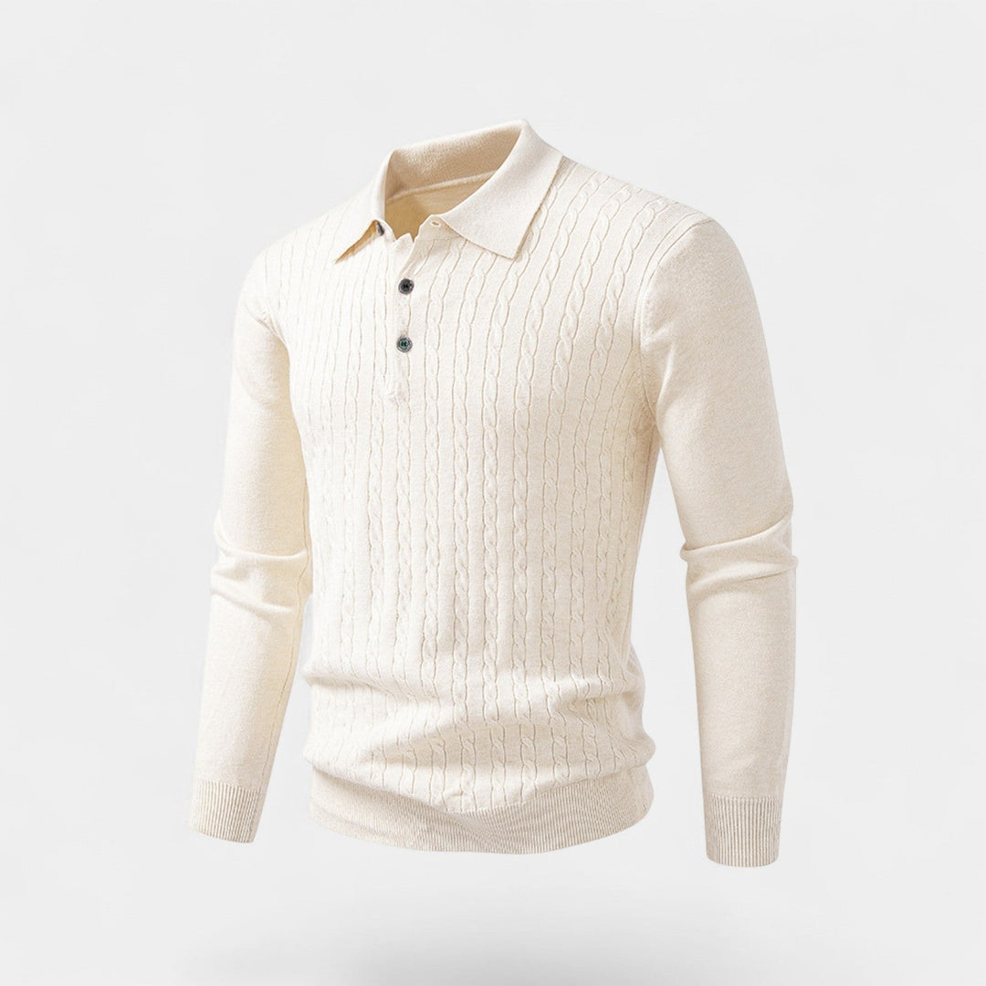 Polo homme maille coton - Élégance torsadée