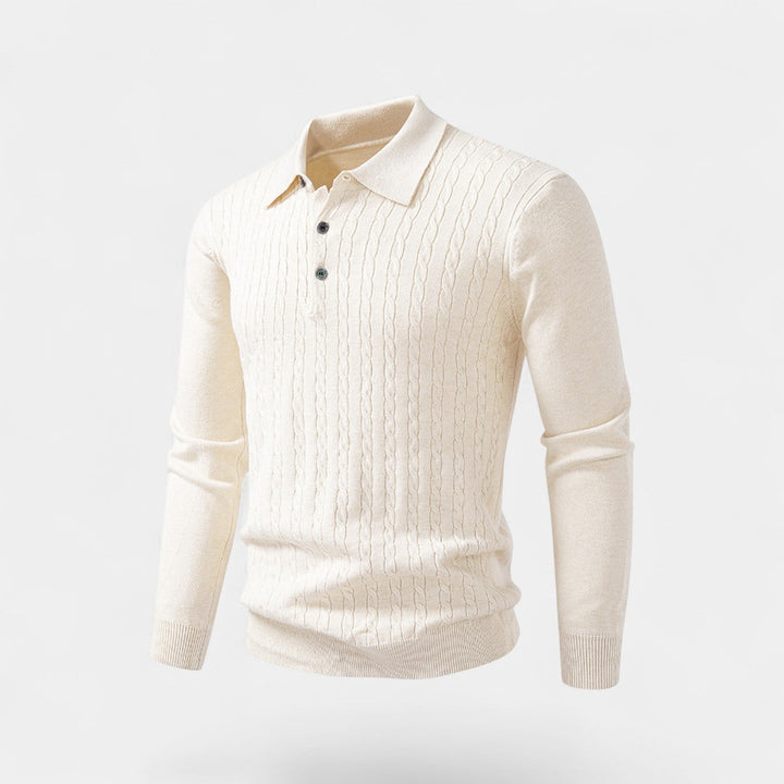 Polo homme maille coton - Élégance torsadée