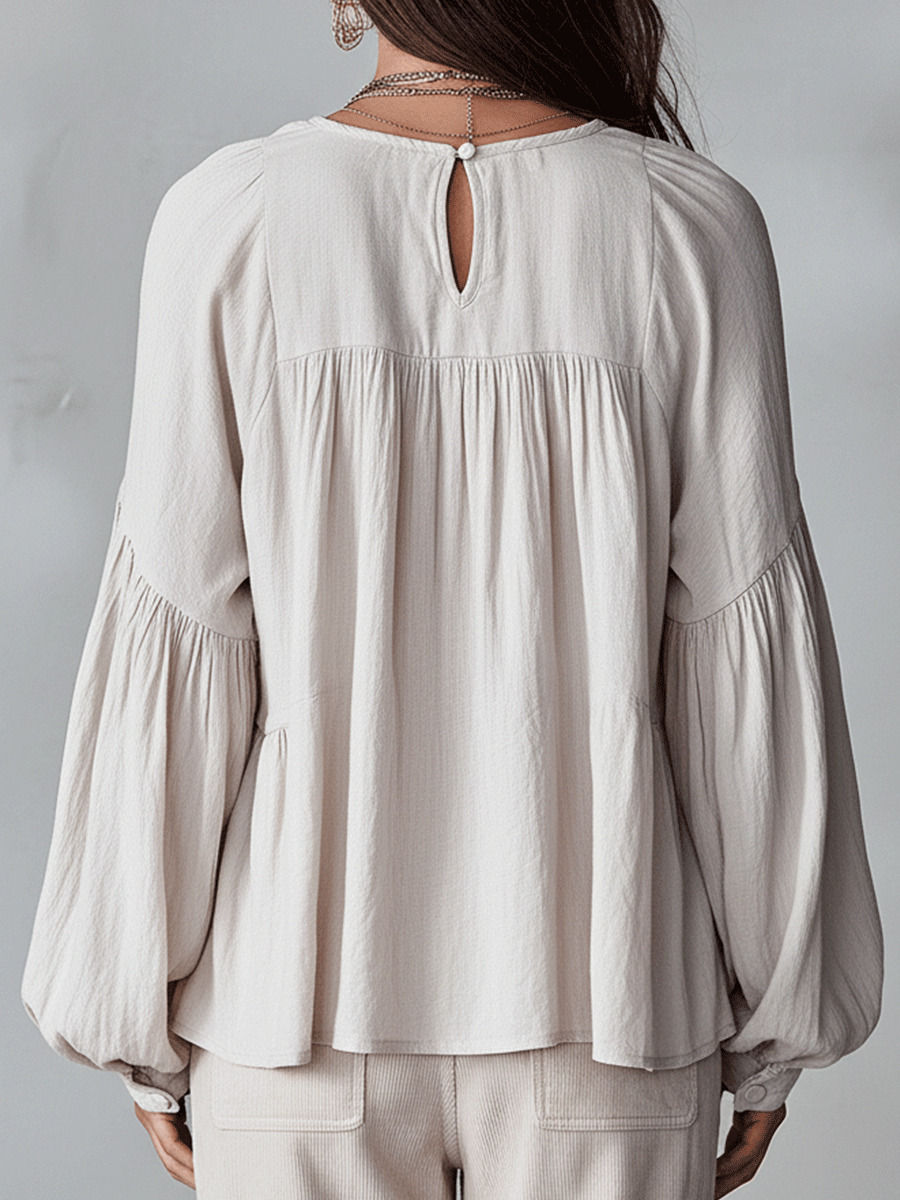 Blouse bohème femme à volants – Style vintage léger et romantique