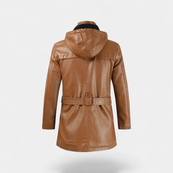 Claire Mode | Manteau Homme en Cuir – Trench Mi-Long Coupe Moderne
