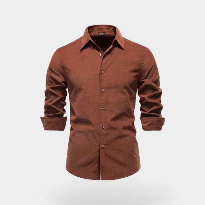 Chemise homme coton velours côtelé – Business casual raffiné