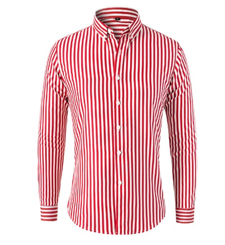 Chemise rayée en lin homme – manches longues fermeture boutonnée