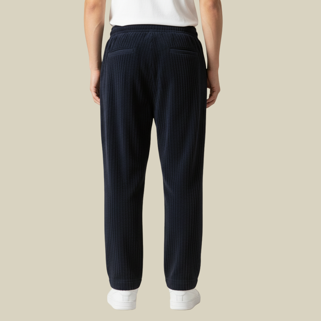 Pantalon Homme en Velours Côtelé Confortable – Taille Élastique avec Poches